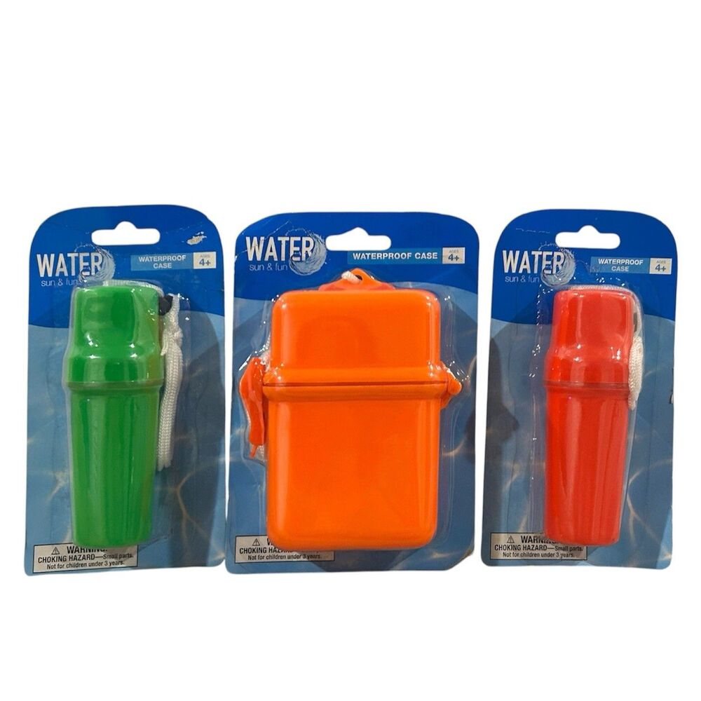 3x Water Sun & Fun Waterproof Cases Multicolors Ages 4+